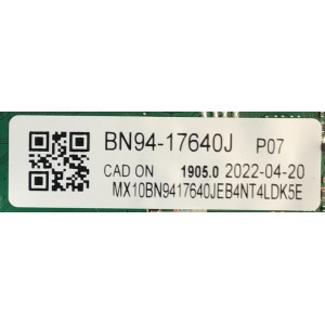 MAIN PARA SMART TV SAMSUNG 4K RESOLUCION (3840 x 2160) UHD / NUMERO DE PARTE BN94-17640J / BN41-02844F / BN9417640J / 17640J / BN97-19870D / PANEL CY-SA065HGXV1H / DISPLAY BN96-53882A / BN9653882A / MODELO UN65AU8000BXZA 